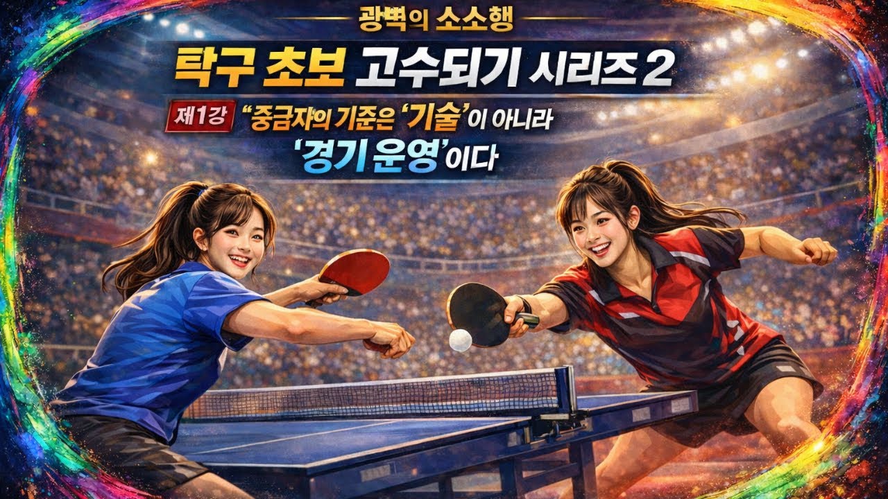 탁구 초보 고수되기 시리즈 2_1강(21탄)_중급자의 기준은 ‘기술’이 아니라 ‘경기 운영(Game Management)’이다