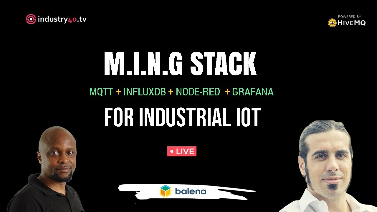 MING Stack for Industrial IoT: MQTT + InfluxDB + Node-Red + Grafana