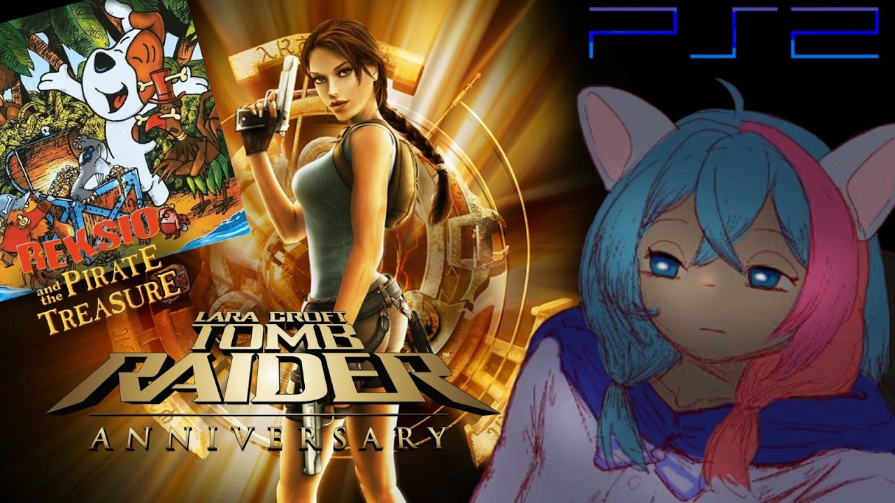 Tomb Raider Anniversary (PS2)[Finale] & Reksio and the Pirate Treasure [1] - QTE End LOL | VTuber