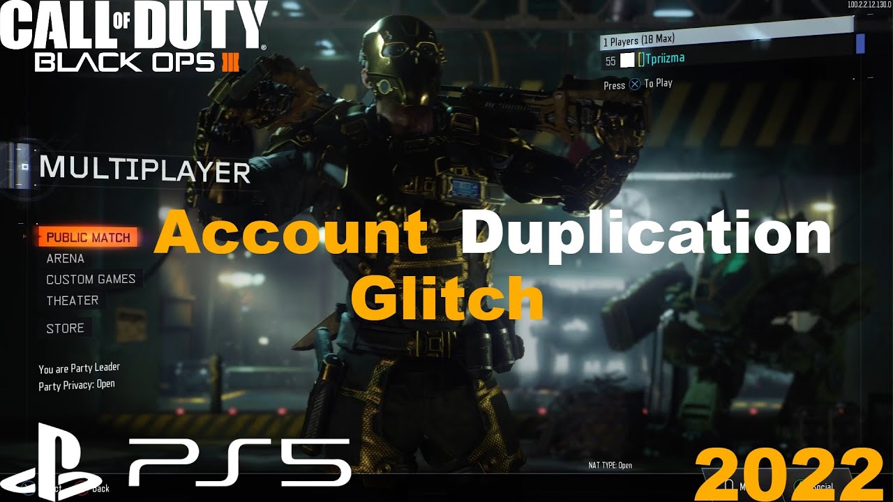 Black Ops 3: Solo Account Duplication Glitch Working 2022 (PS5)