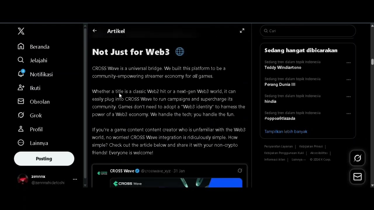 NEW EVENT CROSSWAVE!! REWARD RATUSAN JUTA??! 