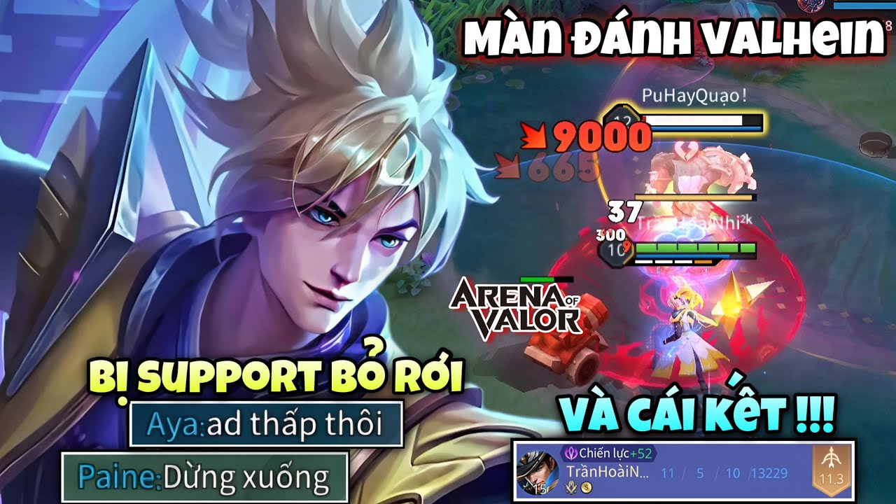 Màn Đánh Valhein Bị Support Bỏ Rơi Khi Gặp Team Địch Toàn Tướng Khắc Chế Valhein Sẽ Như Thế Nào