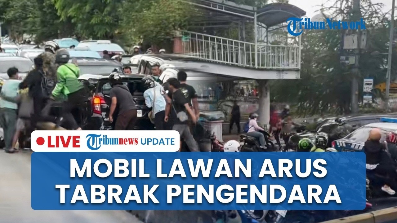 🔴LIVE: Detik-detik Mobil Lawan Arus dan Tabrak Para Pengendara di Jakpus, Kendaraan Diamuk Mass