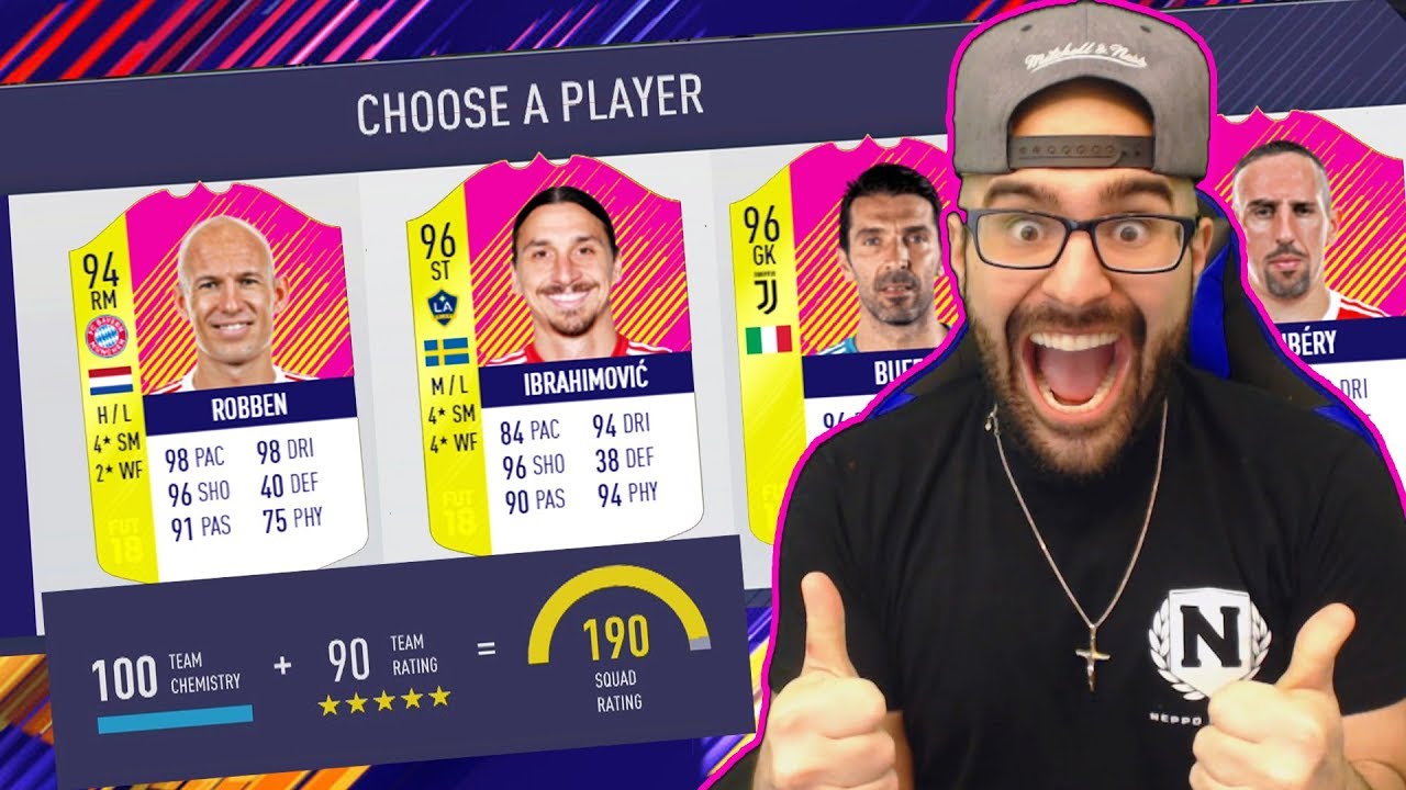 HIGHEST RATED EUROPEAN HEROES FUT DRAFT! FIFA 18 Ultimate Team  CHALLENGE