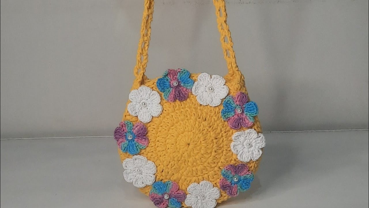 Bolsinha infantil em crochê muito fácil  e rápida  de fazer passso a passo😍