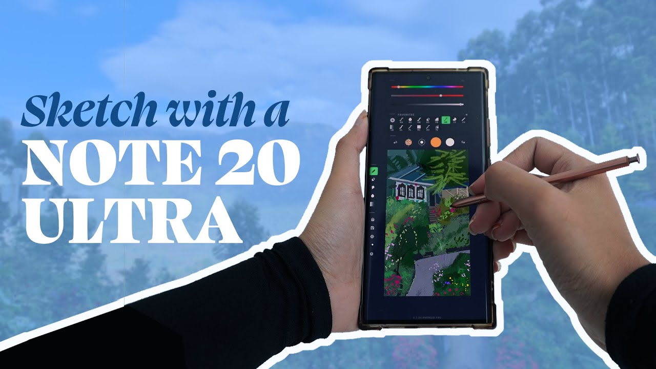 Sketch with a SAMSUNG NOTE 20 ULTRA | Digital urban sketching tutorial | Digital art