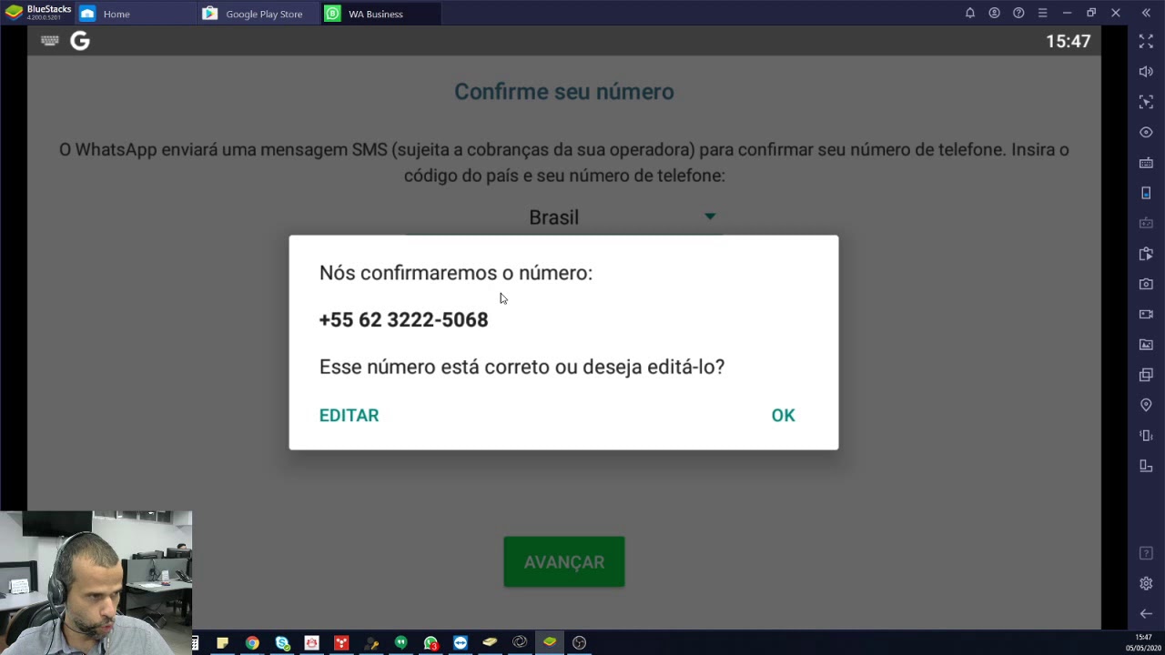CONFIGURANDO TELEFONE FIXO  COMO WHATSAPP BUSINESS