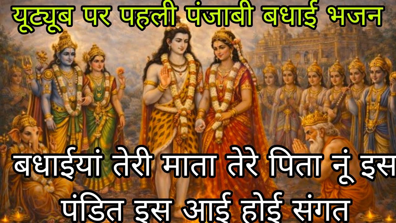🌿🔱महाशिवरात्रि बधाई भजन🌿🔱 यूट्यूब पर पहली बार 🌿🔱बधाईयां गोरा तेंनु बधाईयां नी 💞🌿💯