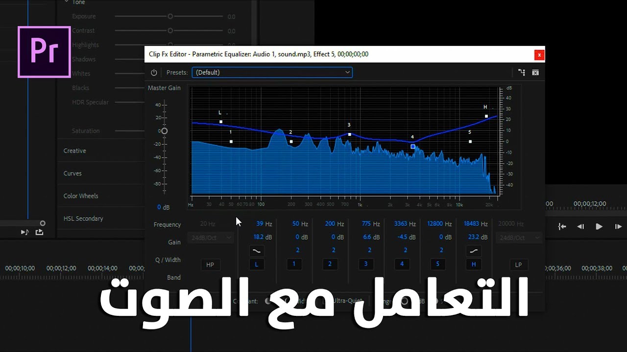 التعامل مع الملفات الصوتية وتغير الصوت في ادوبي بريمير