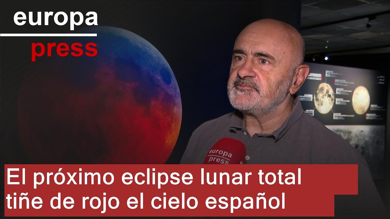 El pr&oacute;ximo eclipse lunar total ti&ntilde;e de rojo el cielo espa&ntilde;ol