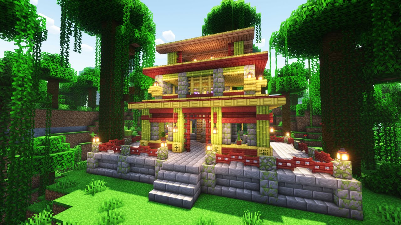 How to build Bamboo Temple - Minecraft tutorial