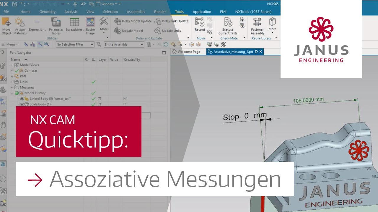 NX CAM Tutorial | Assoziative Messungen 📏