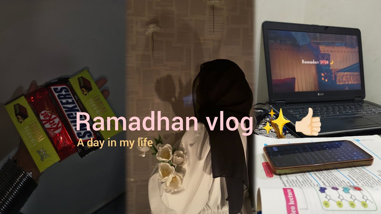 Ramadan Vlog 🌙 A Cozy & Productive Day While Fasting , study  ##RamadanVlog   #MuslimLifestyle 