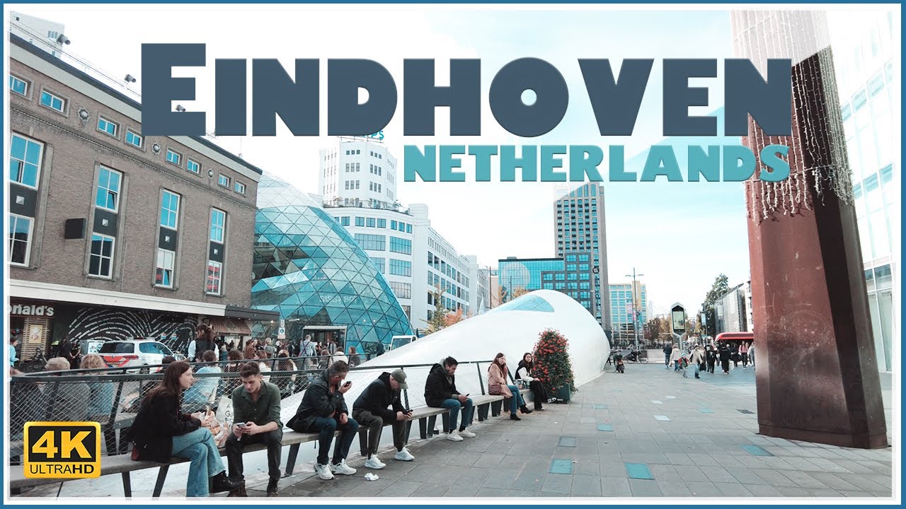 Walking Tour in Eindhoven 🇳🇱 - Fifth largest city of the Netherlands - City Centre - 4k
