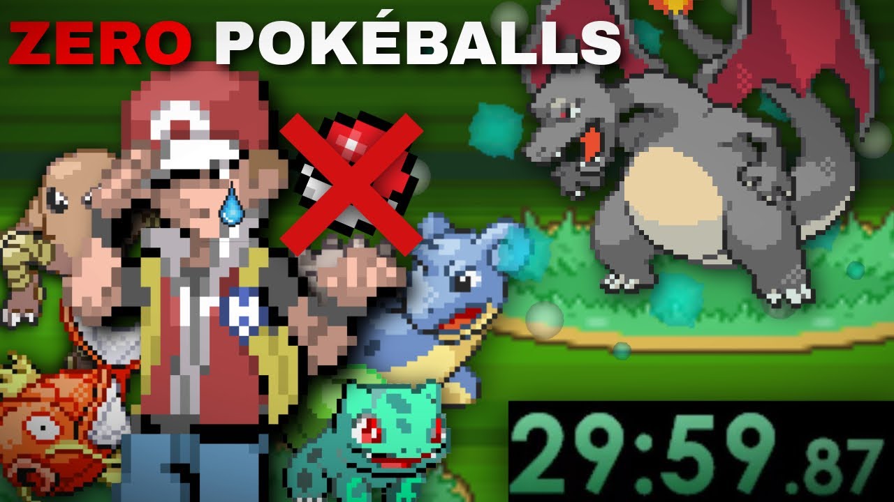 I beat ALL of Pokémon FireRed without throwing ANY Poké Balls..