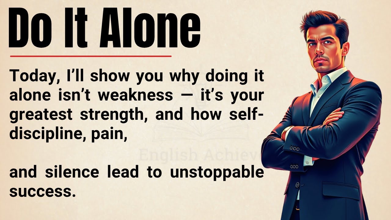 Do It Alone🔥|| Why Walking Alone Builds Strength, Success & Self-Belief || Graded Reader ✅