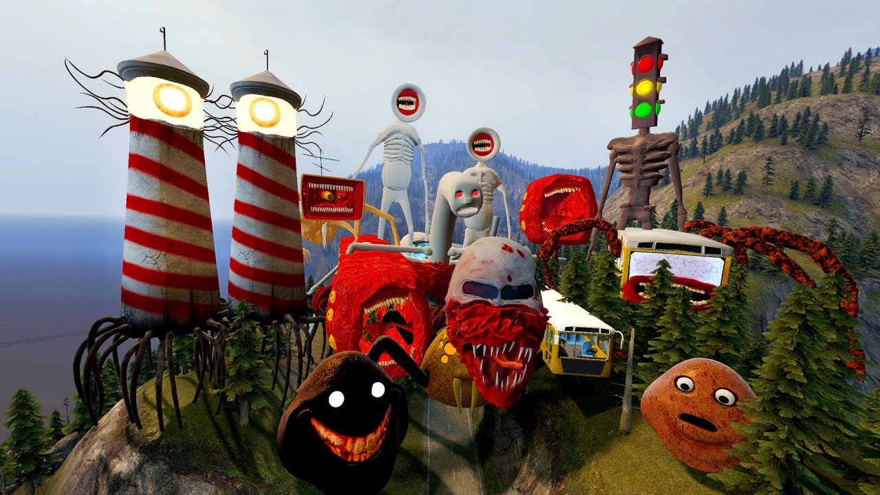 EPIC BATTLE : ALL SIREN HEAD and ALL TREVOR HENDERSON in garry's mod # 2
