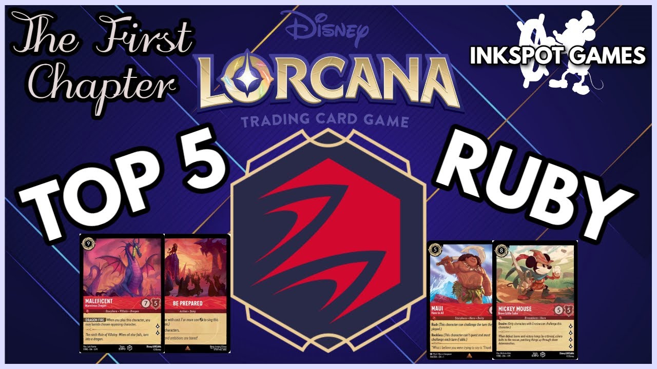 TOP 5 RUBY CARDS | Lorcana: The First Chapter