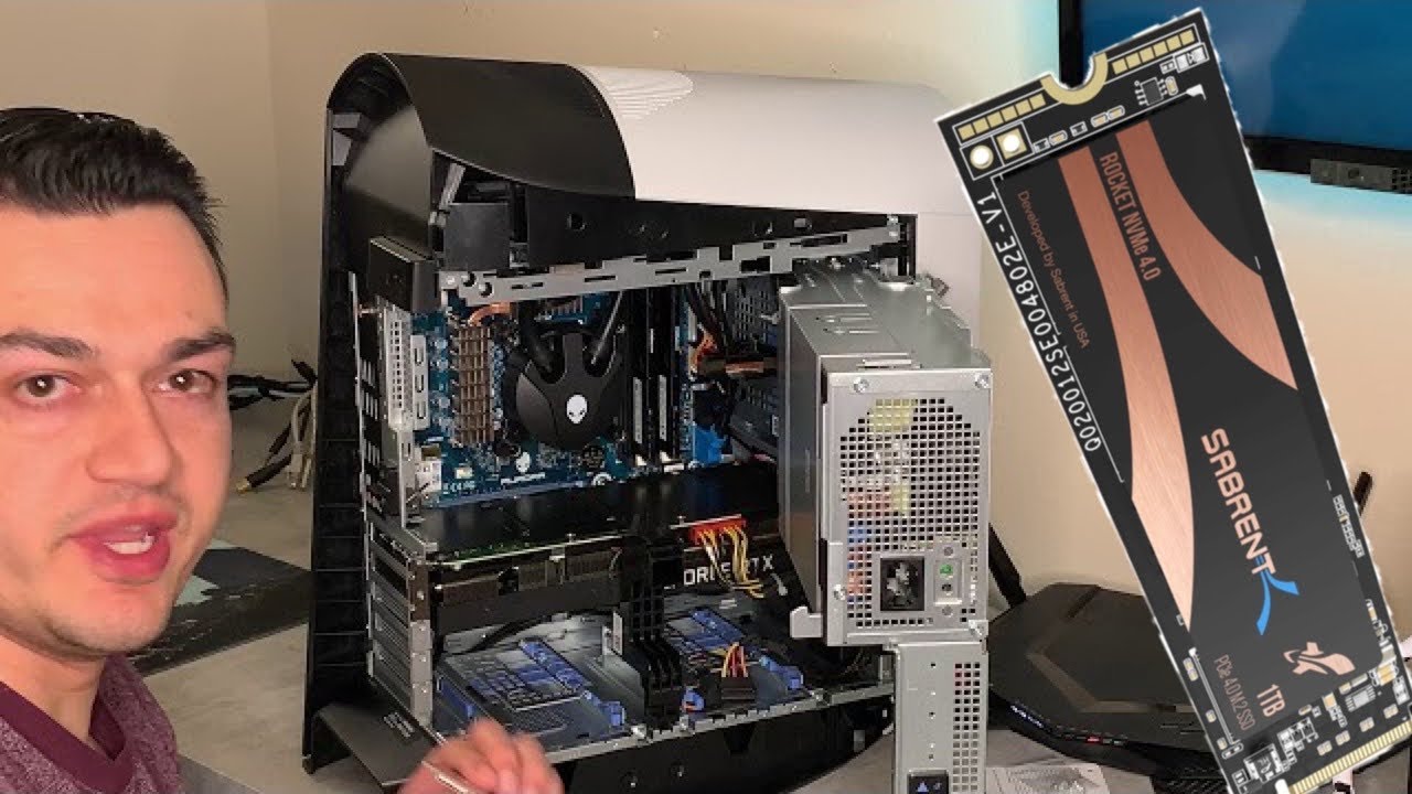 Установка второго твердотельного накопителя NVME на Alienware Aurora R11/R10