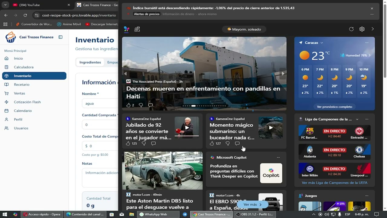 Paso 1: Como llenar el inventario