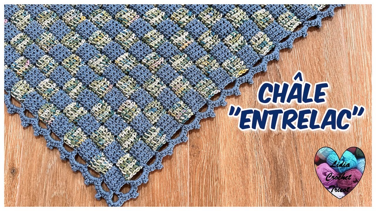 Châle ENTRELAC Crochet! Tutoriel pas à pas #crochet #вязаниекрючком #knitting #crochetlovers #knit