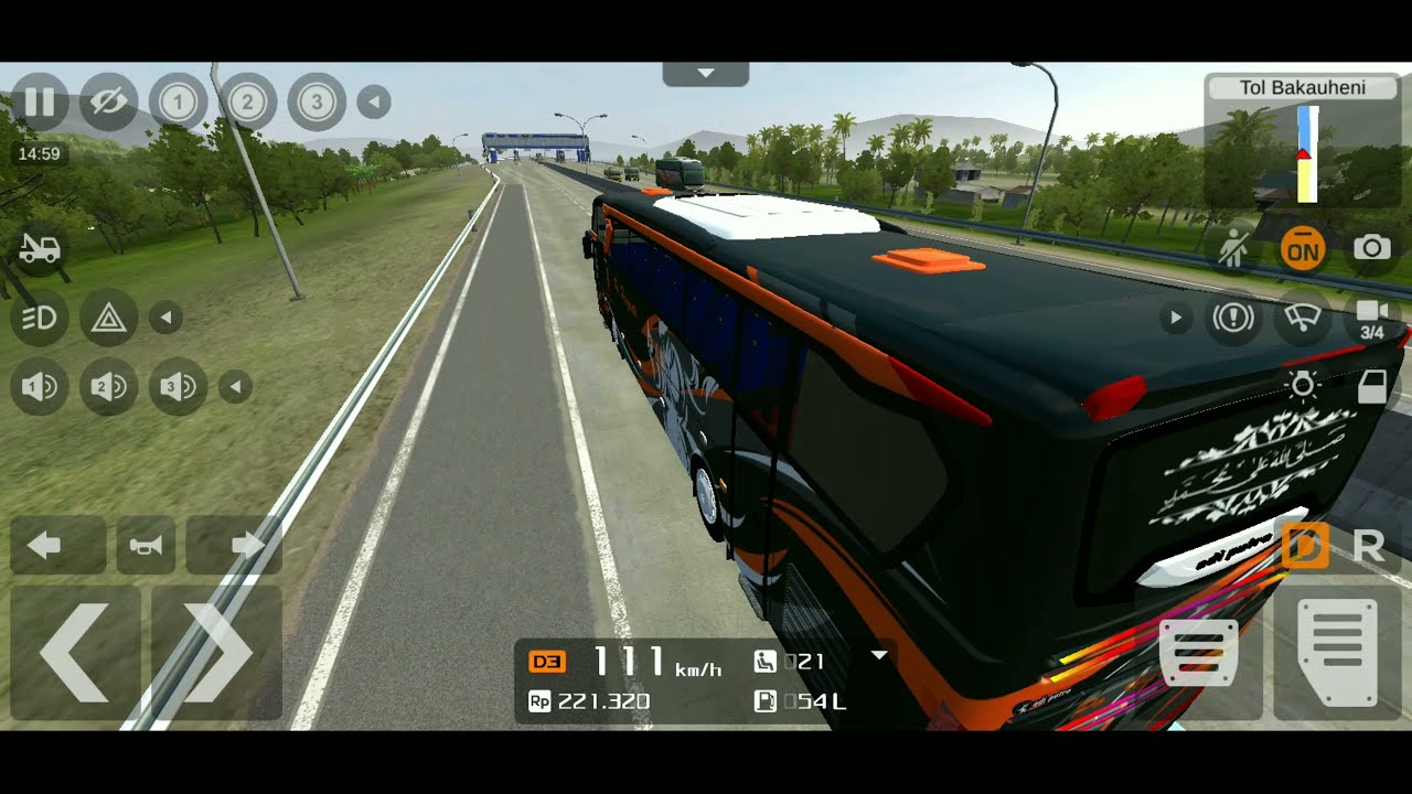 Busscar vissta buss DD scania enjoy the beauty of the Bakauheni Toll Bus simulator.