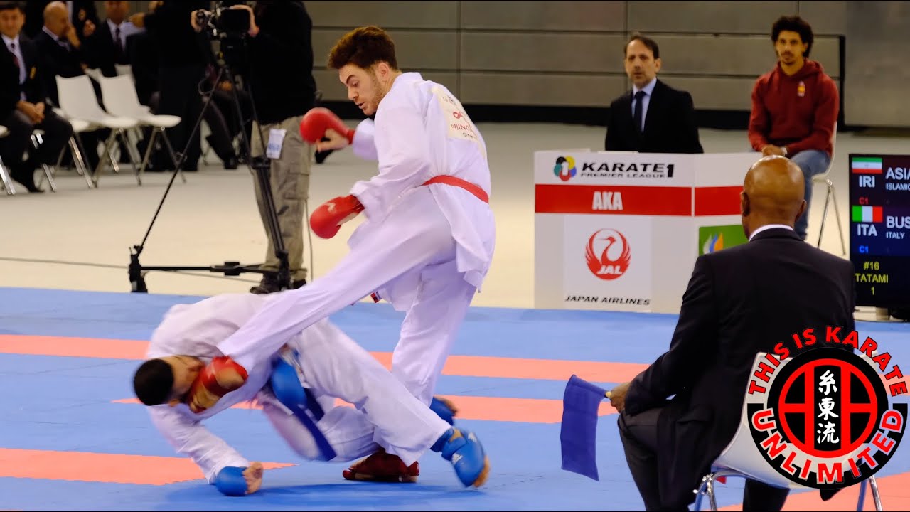 4K. BUSA (ITA) vs ASIABARI (IRI) Karate 1 Premier League WKF MADRID 2019