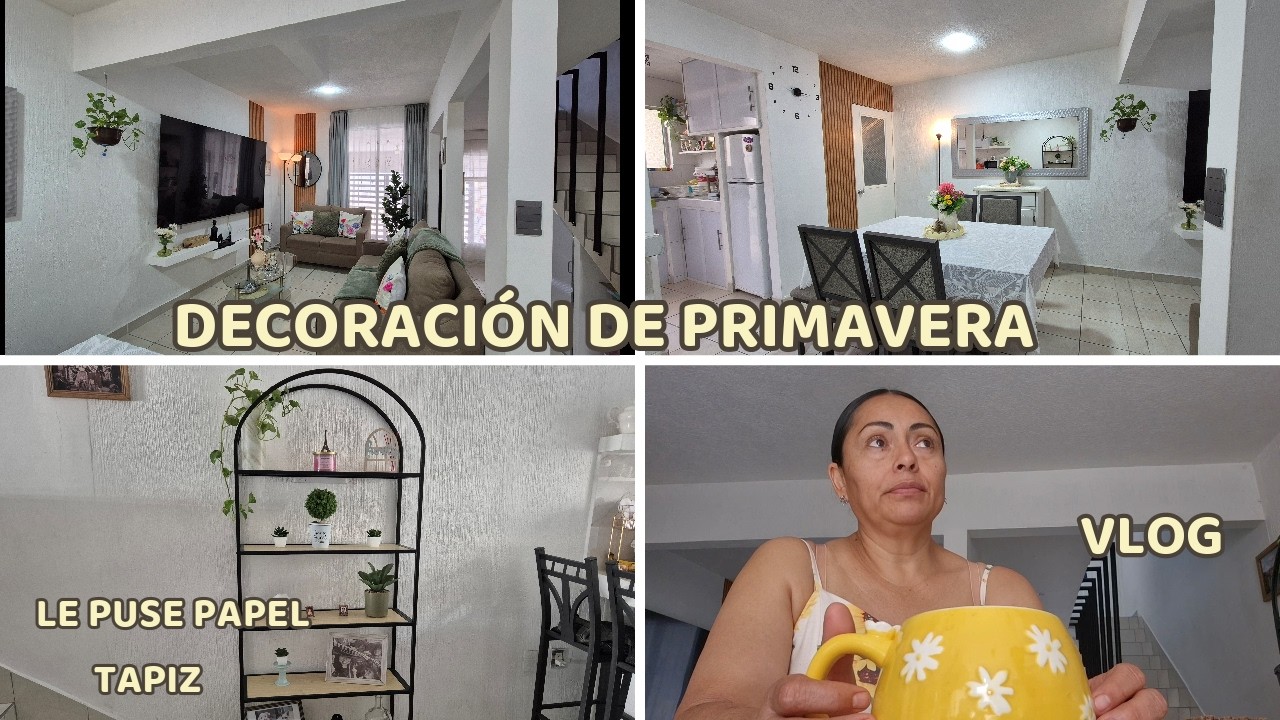 🔵DETALLES DE DECORACIÓN EN MI HOGAR  PRIMAVERA🌸🌱PAPEL TAPIZ EN EL MUEBLE👍🏻Alin VM