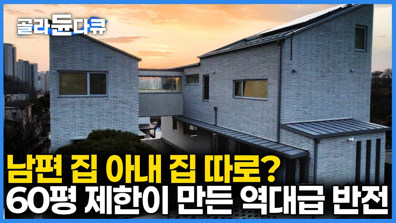 법 때문에 집을 더 크게 못 짓는다고 하길래 과감하게 1층을 포기했다｜다들 망했다 걱정하더니 2층에 공중다리 하나 놓았을 뿐인데 노을 맛집으로 대박이 났다｜건축탐구 집｜#골라듄다큐