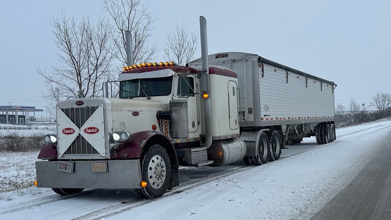 Trucking Through A Bad Winter Storm / Hopper Bottom Owner Operator Life