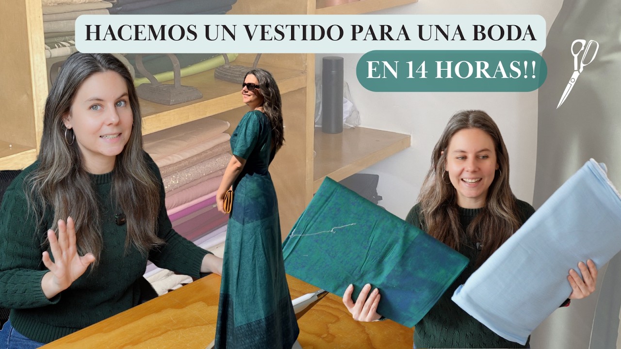 Me hice mi vestido para una boda en 14 HORAS! | Patronaje y confección desde cero (VLOG)