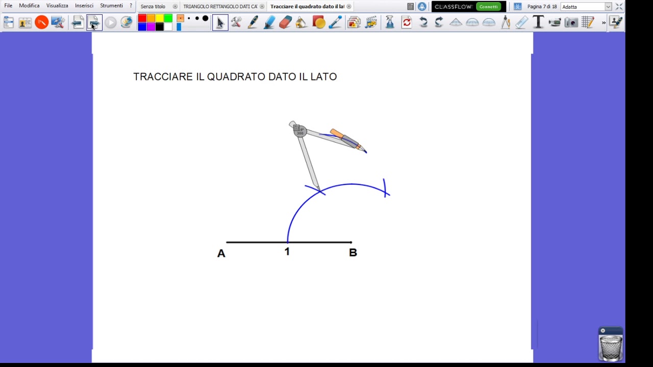 Tracciare il quadrato dato il lato