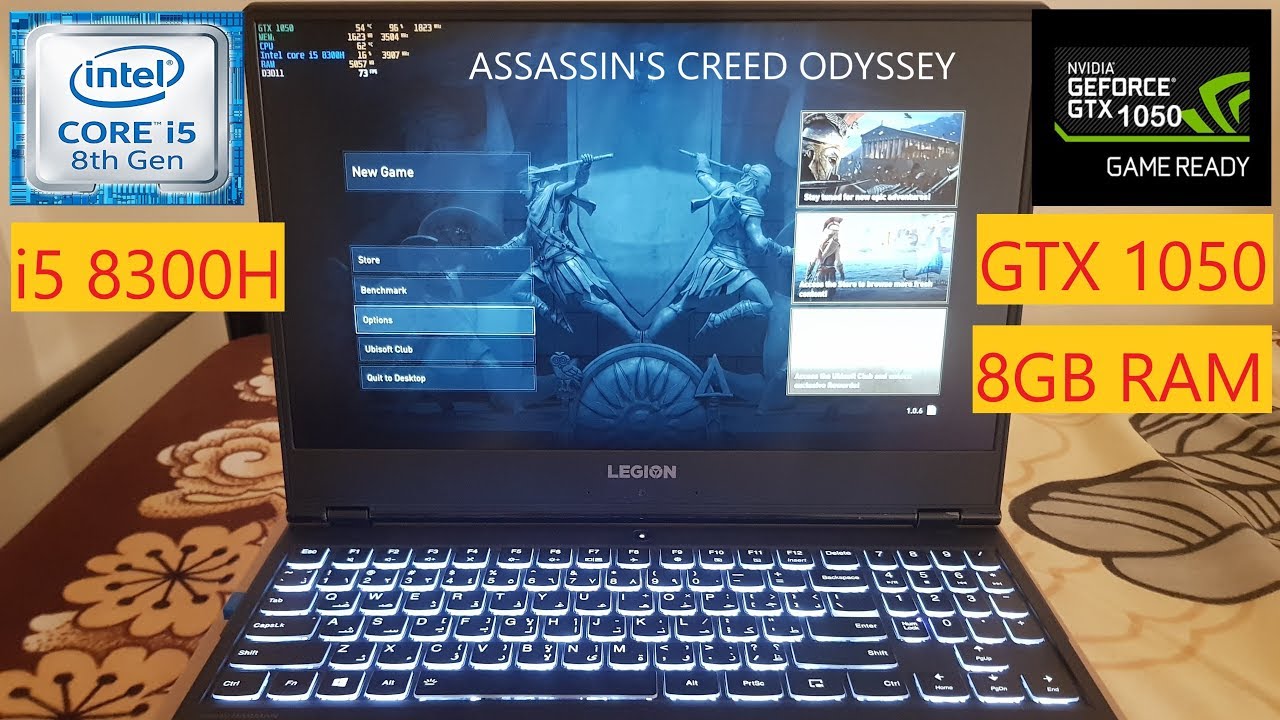 Assassin's Creed Odyssey benchmark test on Lenovo Legion Y530(i5 8300H&GTX 1050)
