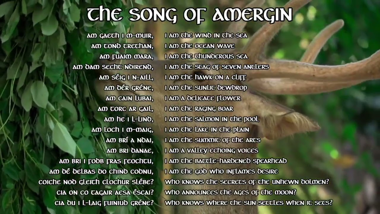 THE SONG OF AMERGIN | A Poem from Ancient Irish Mythology (Irish + English)