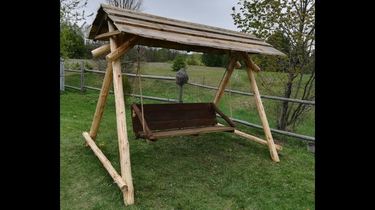 Садовые качели деревянные своими руками / Garden swing wooden with their hands