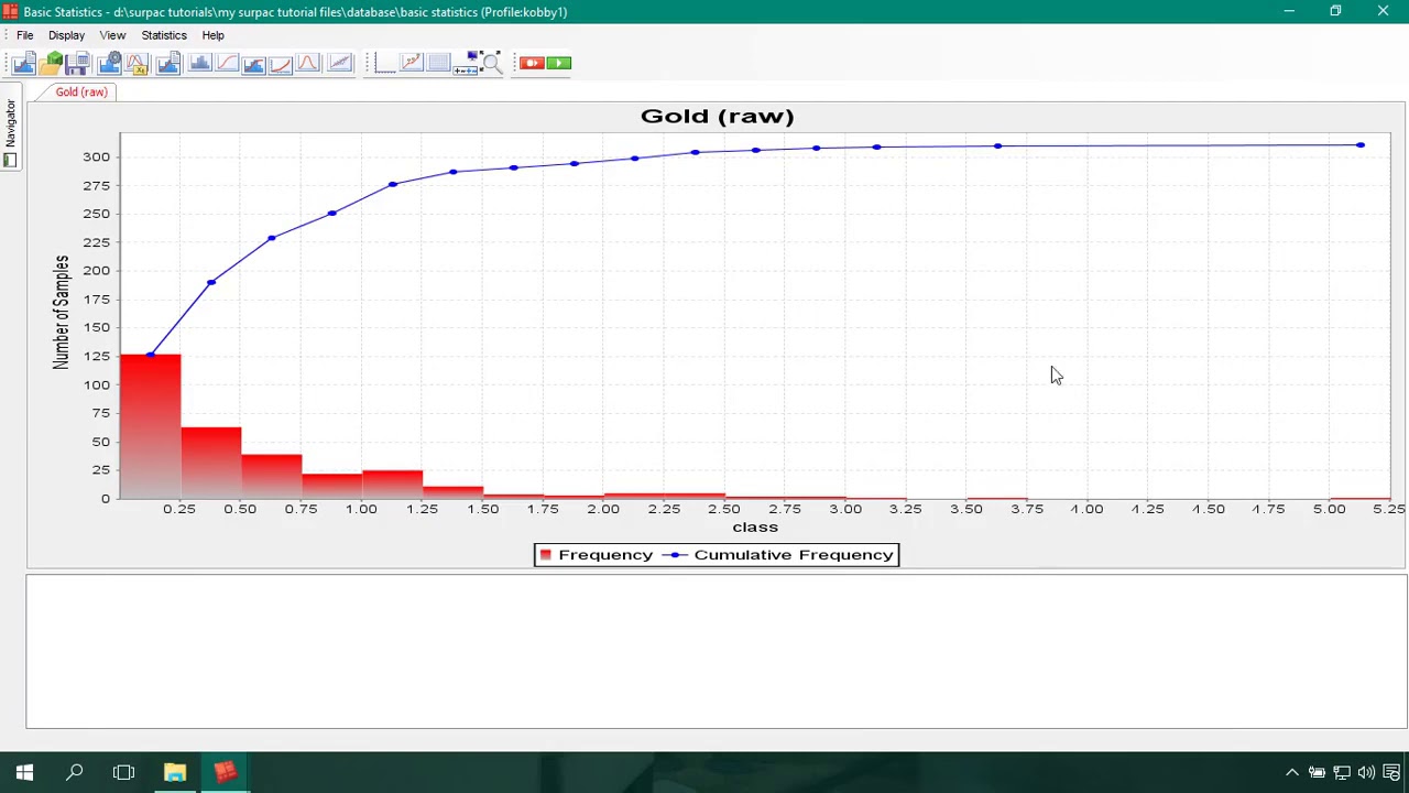 Surpac Tutorials   Lesson 11  How to Remove Outliers from DataSet