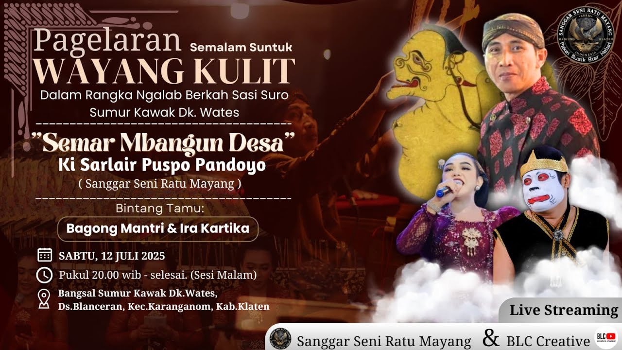 WAYANG KULIT | DALANG KI SARLAIR PUSPO PANDOYO | LAKON SEMAR MBANGUN DESA | APRO AUDIOVISUAL