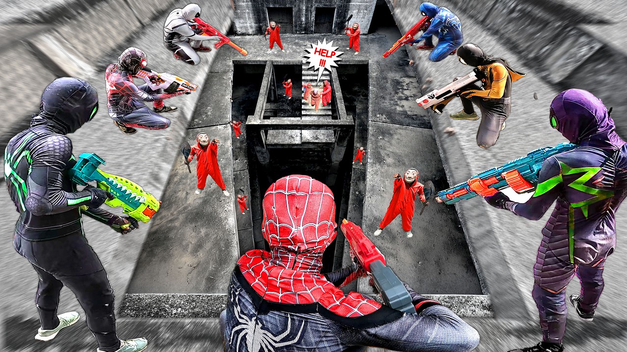 Bros 8 Spider-Man Battle Nerf Gun to Rescue SPIDER-GIRL ( Investigate Action Movie 2026 )