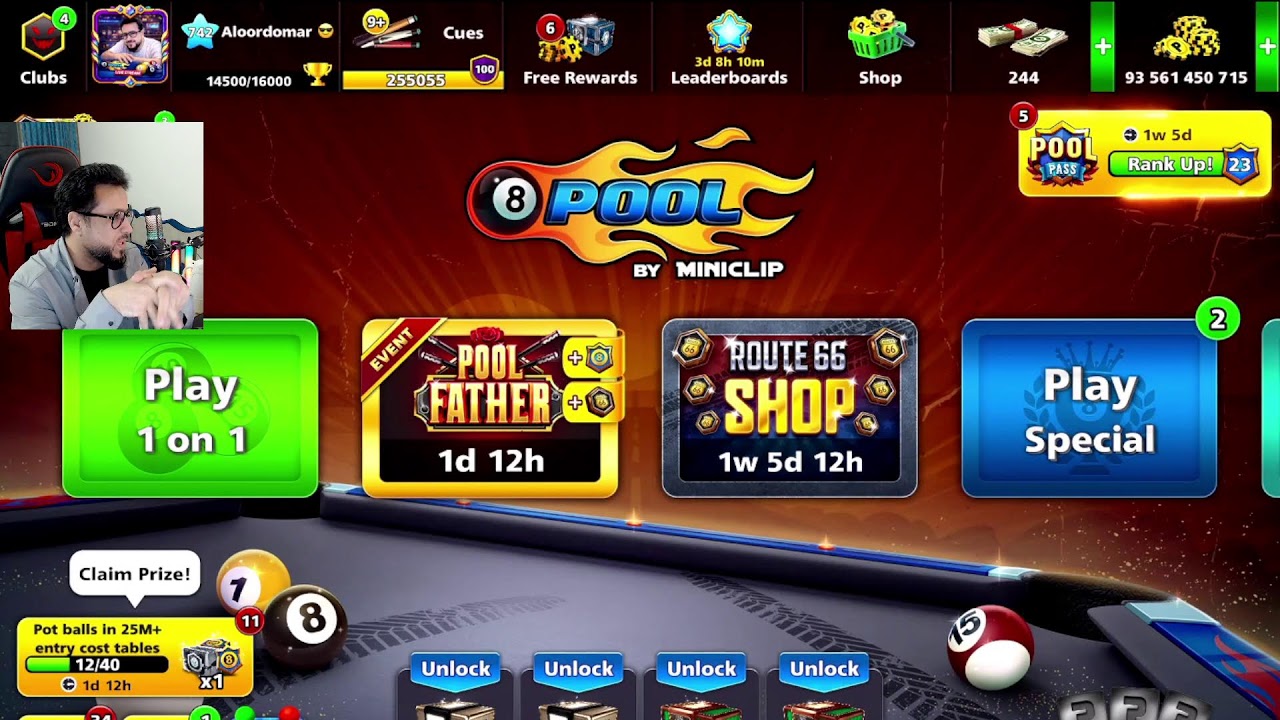 اجمل بث بلياردو بتاريخ 8 Ball Pool