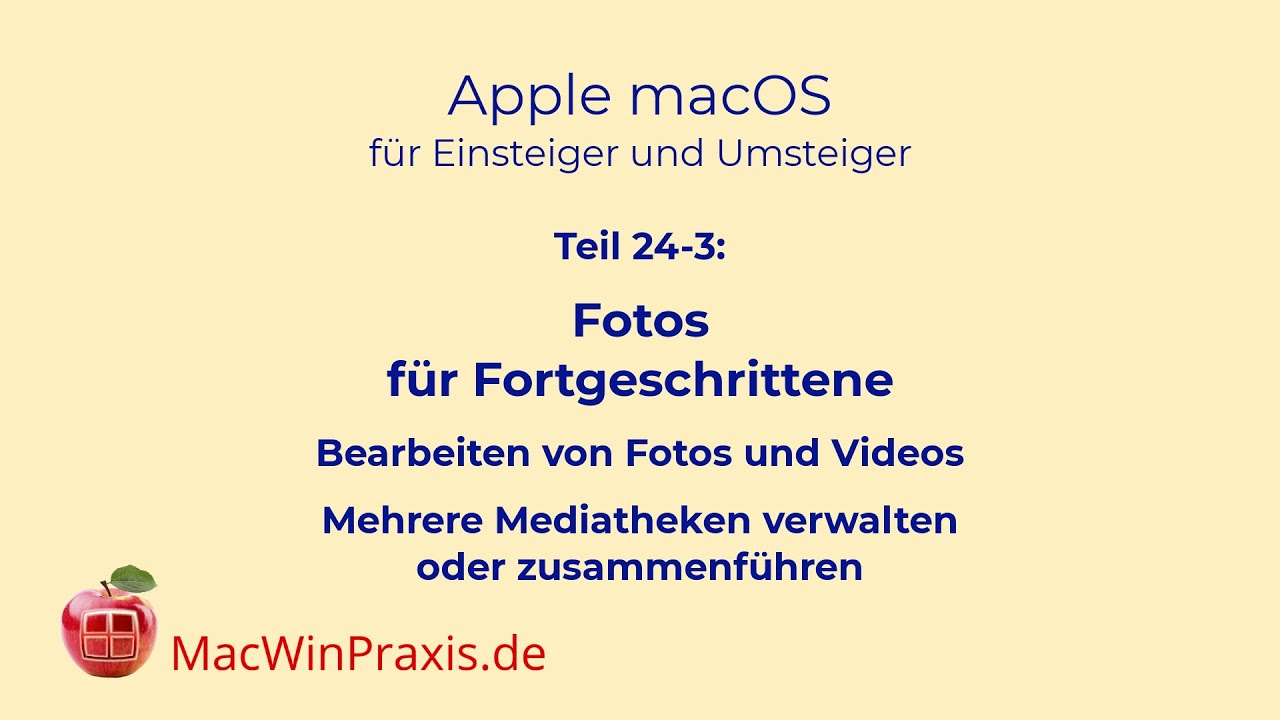 Teil 24-3; Fotos für Fortgeschrittene: Bildbearbeitung + diverse Fotomediatheken (3 von 3)!