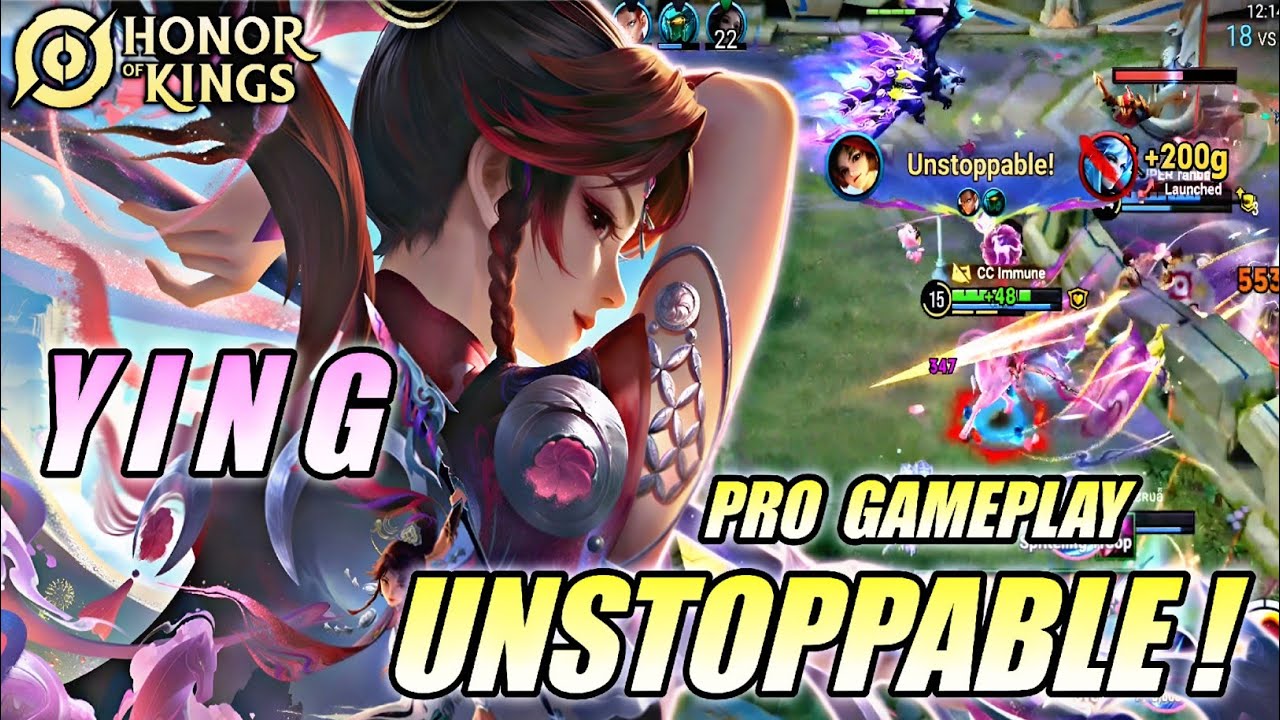YING PRO MECHANIC GAMEPLAY - 100% UNSTOPPABLE! STRONG & INSANE DAMAGE 🔥 | HONOR OF KINGS (HOK)