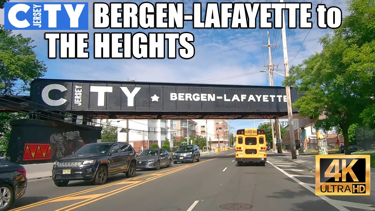 4K ASMR Jersey City drive: Bergen-Lafayette to the Heights