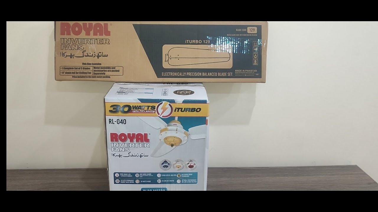 Royal Fan Iturbe 30 watt inverter fan unboxing and review