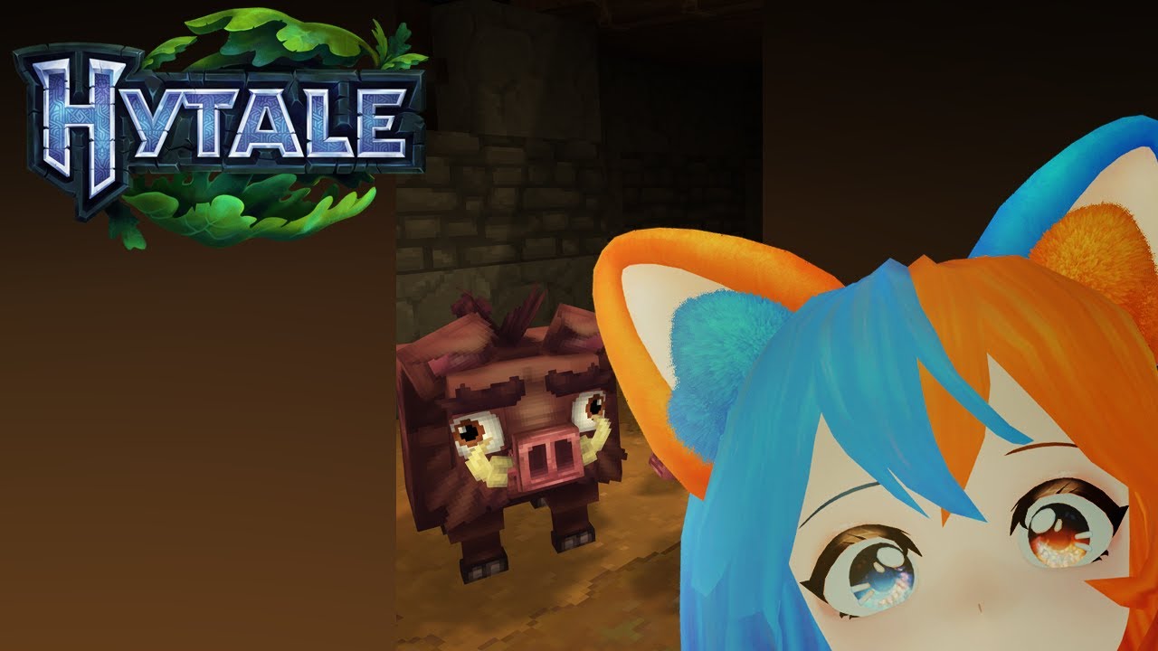 [Vertical] Cute Vtuber Hogs All The Plot! [Hytale stream]