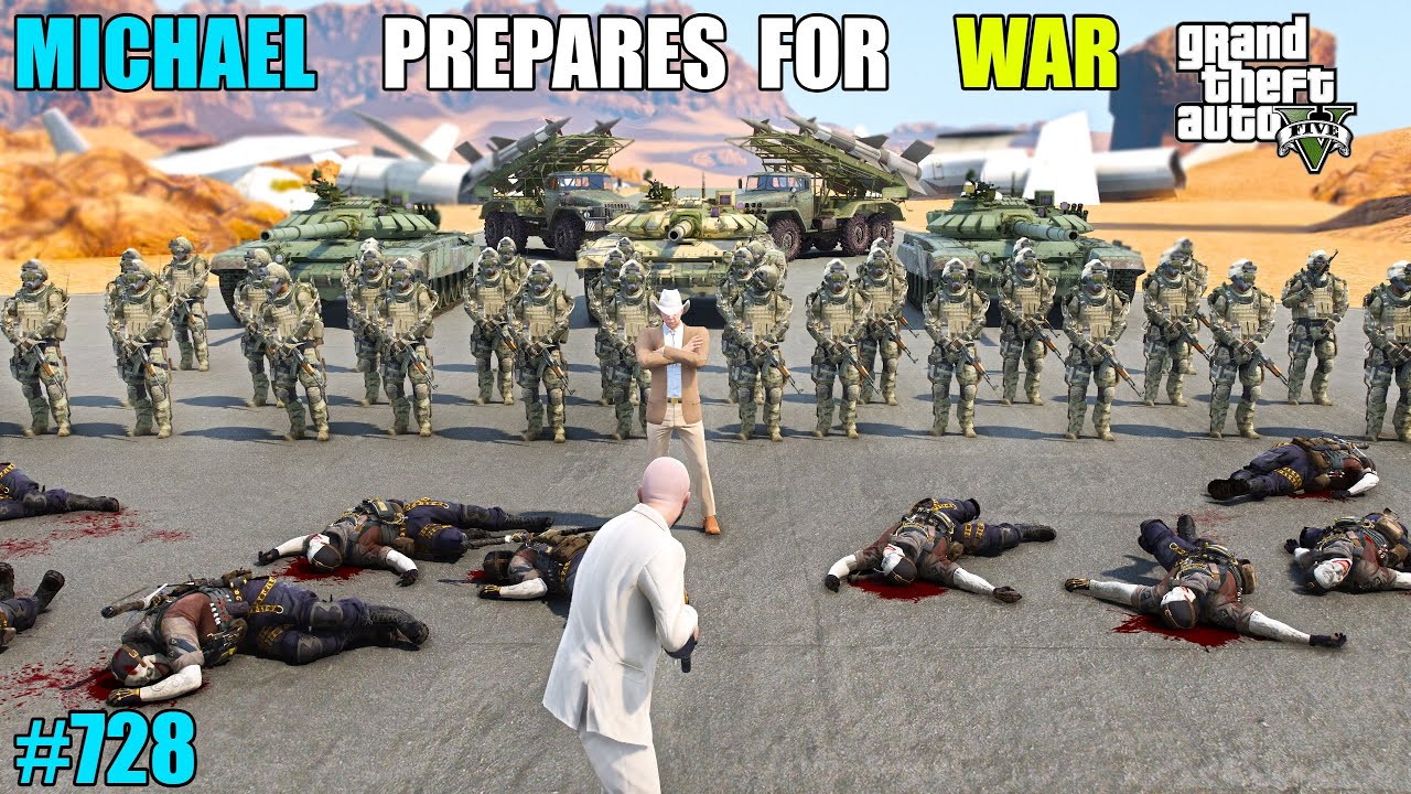 GTA 5 : MICHAEL BIGGEST WAR WITH VICE CITY MILITARY | GTA 5 GAMEPLAY #728