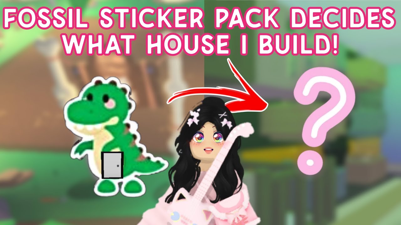 Fossil Sticker Pack Decides The Theme Of My GRINDING HOUSE!!🏡🦖😱 THIS IS INCREDIBLY WEIRD 🤯😱 #adoptme