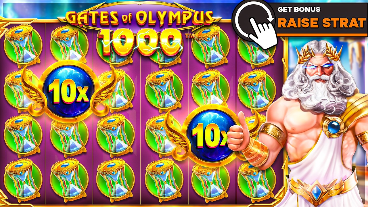 Бонус RAISE STRAT выплачивается на игровом автомате Gates of Olympics 1000!!