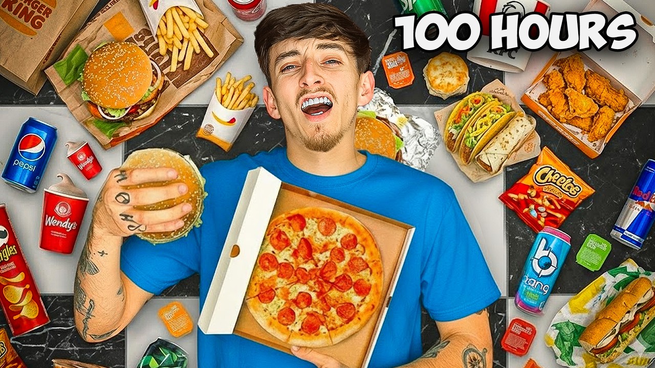 EATING WORLD'S UNHEALTHIEST DIET FOR 100 HOURS STRAIGHT...