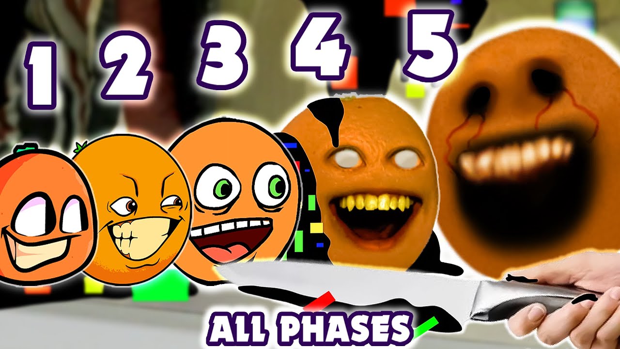 Annoying Orange ALL PHASES | FNF VS Annoying Orange: The Amazing Grace | Rotten Smoothie (FNF Mod)