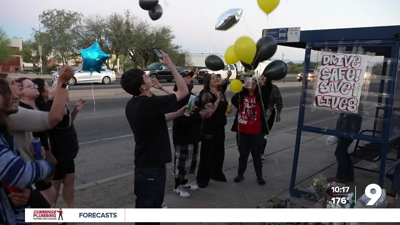 Family holds balloon release for woman killed at Tucson intersection